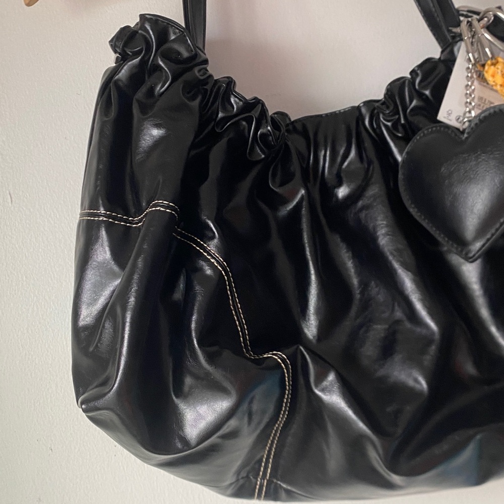 NWT Zara Gathered Tote with Charms Bag - Picture 5 of 11